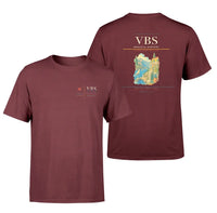 Thumbnail for Brescia Airport (VBS) design printed on dark red double-side t-shirt