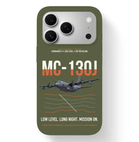 Thumbnail for MC-130J COMMANDO II design on green army magsafe iphone case, for iPhone 17 Pro