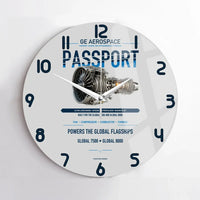 Thumbnail for PASSPORT design on light gray no frame wall clock