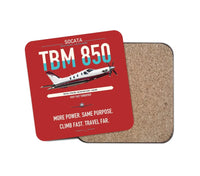 Thumbnail for Socata TBM 850 design on red 1 piece coaster