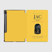 Thumbnail for Jackson Hole Airport (JAC) design on yellow samsung tablet tablet case