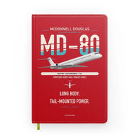 Thumbnail for McDonnell Douglas MD-80 design on red notebook