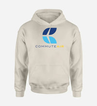 Thumbnail for CommuteAir logo printed on khaki hoodie