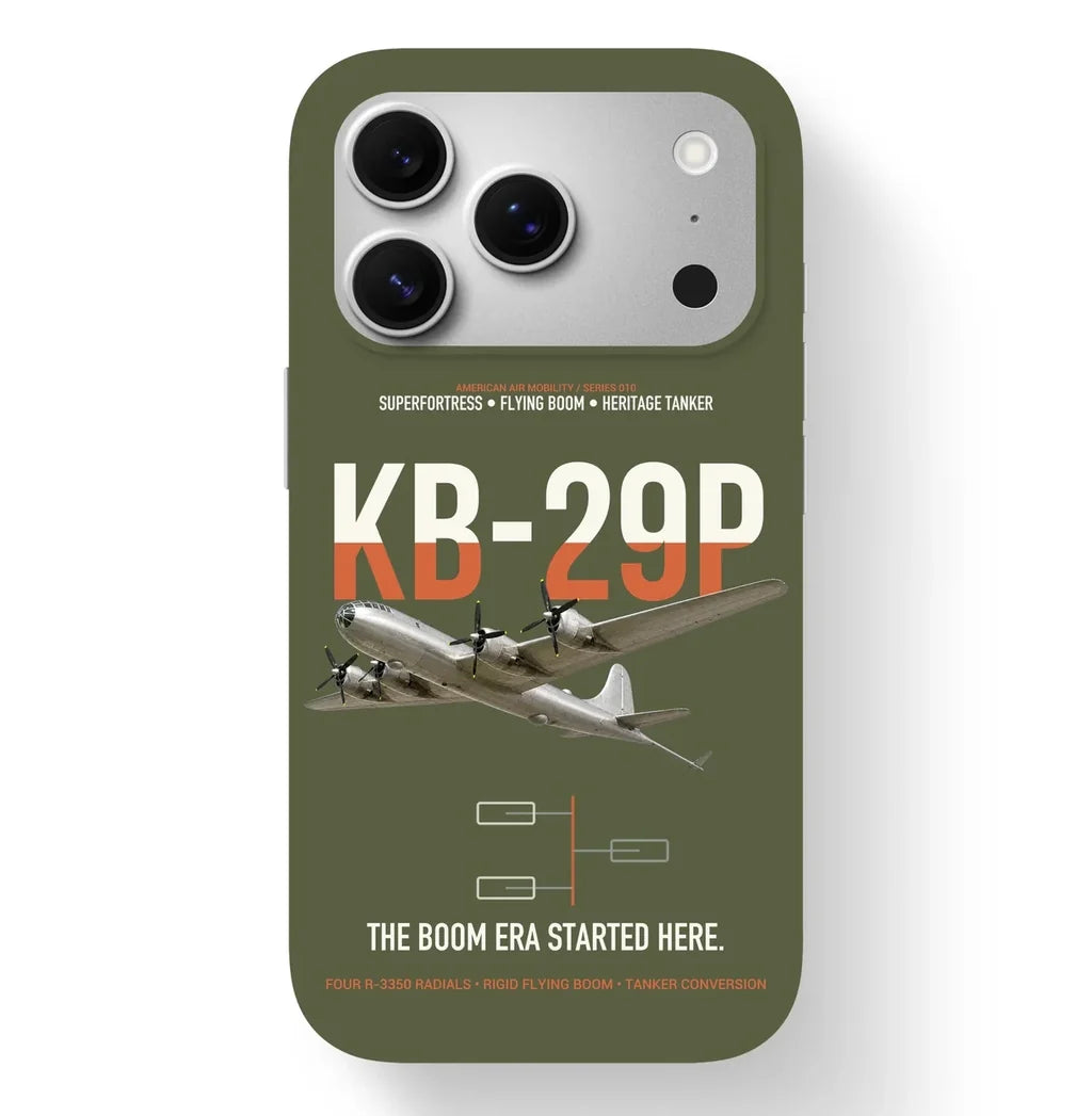 KB-29P SUPERFORTRESS design on green army magsafe iphone case, for iPhone 17 Pro