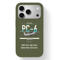 Thumbnail for Pilatus PC-6 Porter design on green army magsafe iphone case, for iPhone 17 Pro