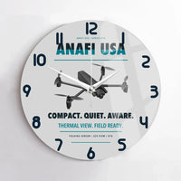 Thumbnail for Parrot ANAFI USA design on light gray no frame wall clock