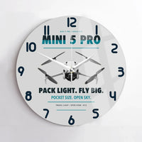 Thumbnail for DJI Mini 5 Pro design on light gray no frame wall clock