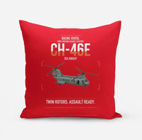 Thumbnail for Boeing Vertol CH-46E Sea Knight design on red pillow