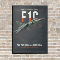 Thumbnail for Dassault Mirage F1C vertical canvas print - framed - gray background