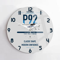 Thumbnail for Tecnam P92 Echo MkII design on light gray no frame wall clock