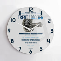 Thumbnail for TRENT 1000 TEN design on light gray no frame wall clock