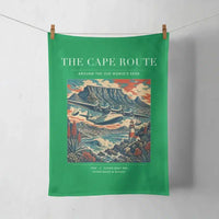 Thumbnail for VINTAGE G4070 - The Cape Route - Designed Towels design on green