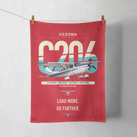 Thumbnail for Cessna 206 Stationair design on red towel