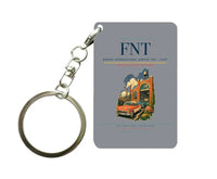 Thumbnail for Bishop International Airport (FNT) design on gray key chain