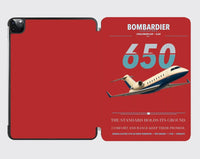 Thumbnail for Bombardier Challenger 650 design on red ipad tablet case