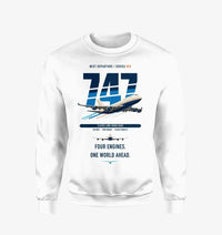 Thumbnail for Boeing 747-400 design on white sweatshirt