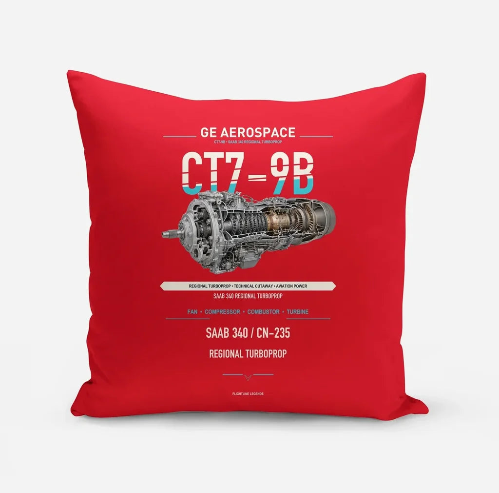 CT7-9B design on red pillow