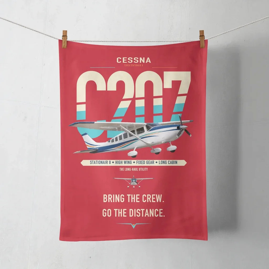 Cessna T207A Stationair 8 design on red towel