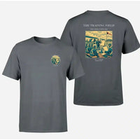 Thumbnail for VINTAGE G4009 - The Training Field - Double-Side T-Shirt design on gray double side t shirt
