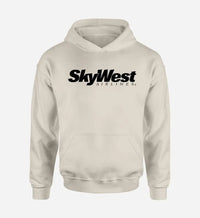Thumbnail for Skywest Airlines logo printed on khaki hoodie