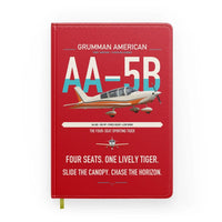 Thumbnail for Grumman American AA-5B Tiger design on red notebook