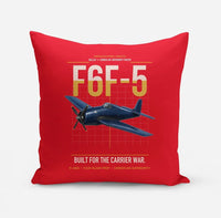 Thumbnail for F6F-5 Hellcat design on red pillow