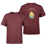 Thumbnail for Stockholm Skavsta Airport (NYO) design printed on dark red double-side t-shirt