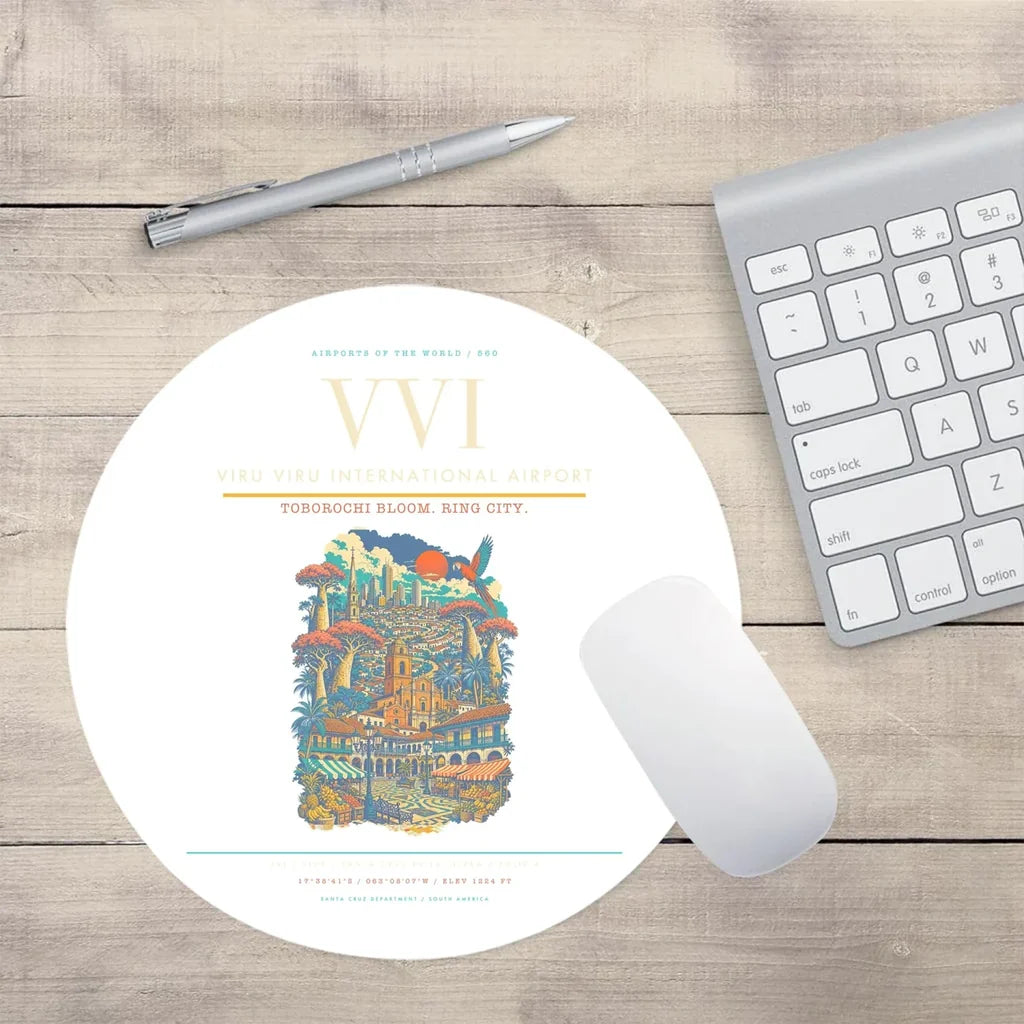 Viru Viru International Airport VVI Mouse-Pad Round - White