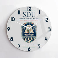 Thumbnail for Santos Dumont Airport (SDU) design on light gray no frame wall clock