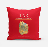 Thumbnail for Laramie Regional Airport (LAR) design on red pillow