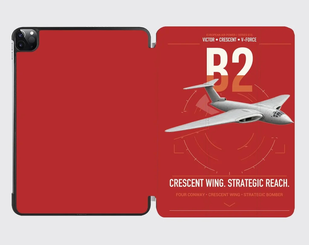 Handley Page Victor B2 design on red ipad tablet case