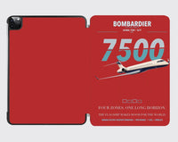 Thumbnail for Bombardier Global 7500 design on red ipad tablet case