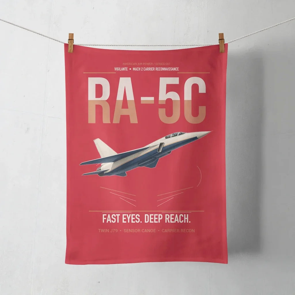 RA-5C Vigilante design on red towel