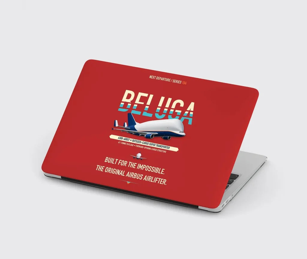 Airbus A300-600ST BelugaST design on red MacBook case