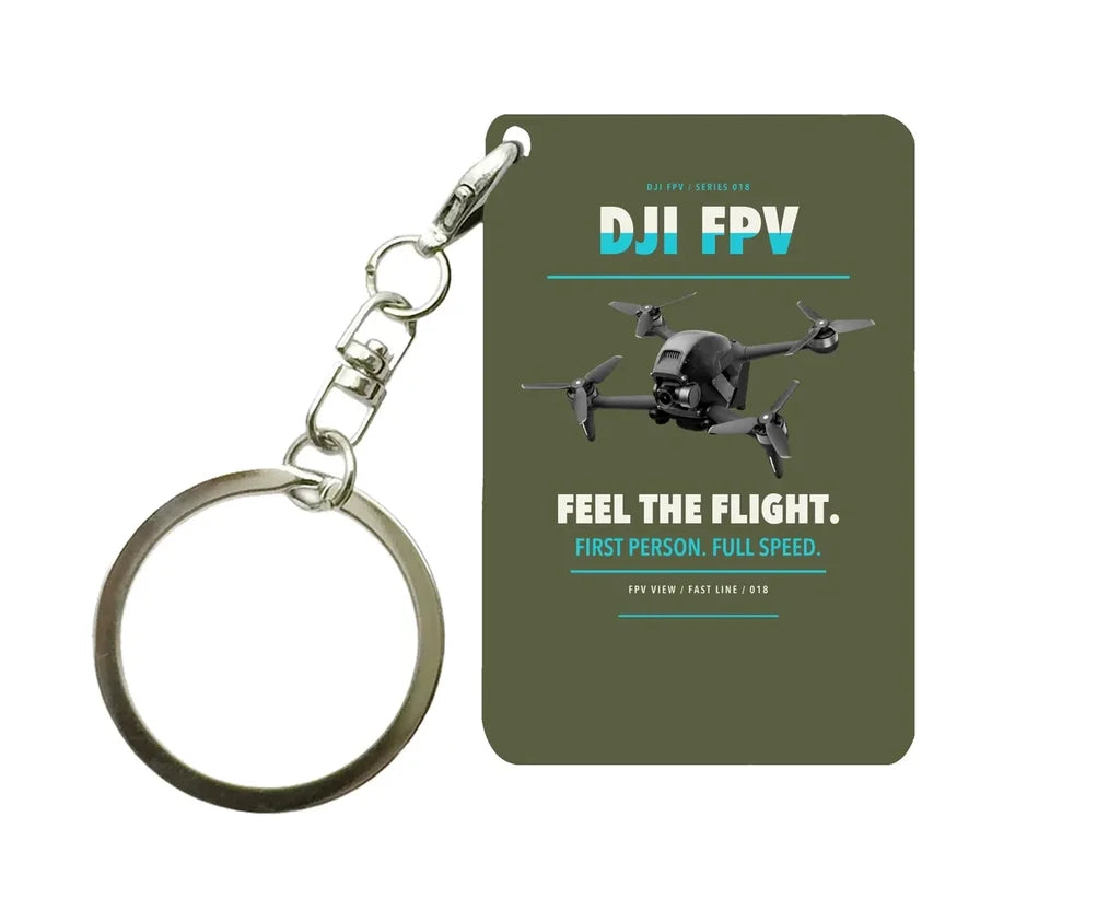 DJI FPV Key Chain design on green army key chain
