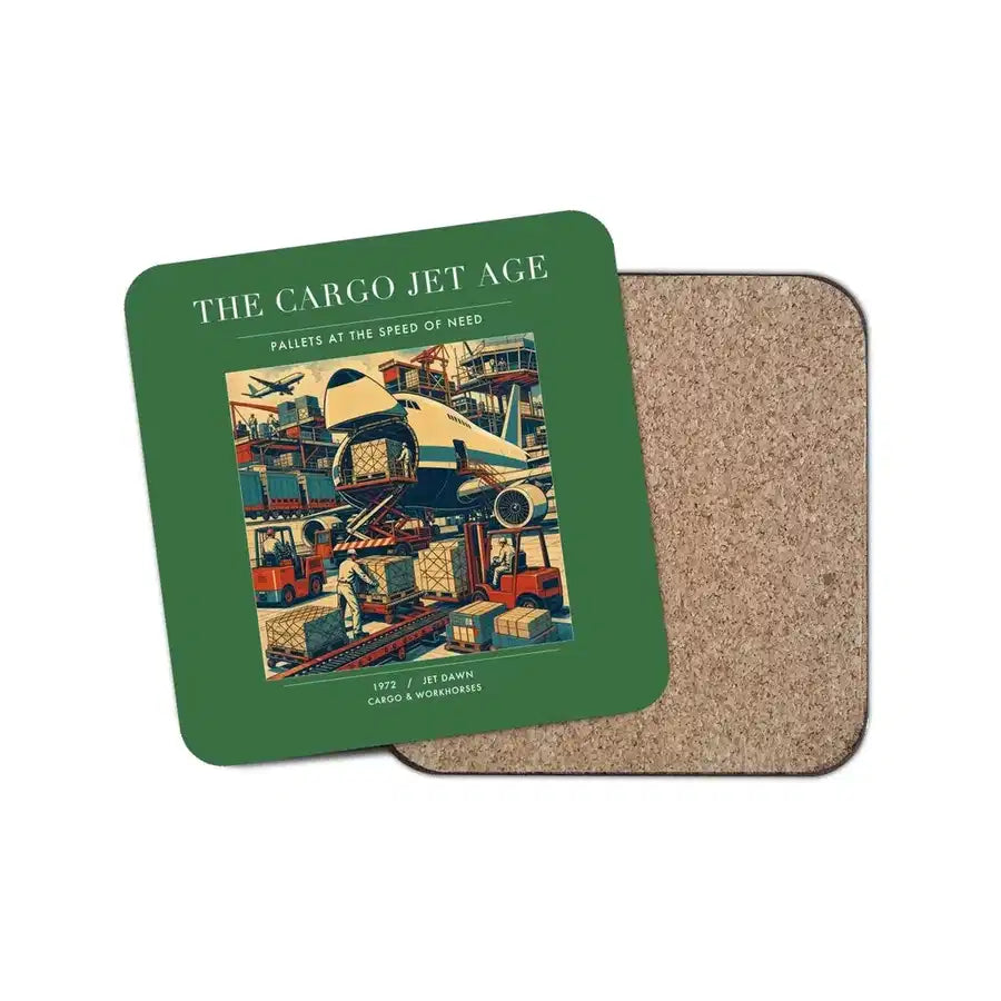 The Cargo Jet Age - Designed Coasters design on green 1-piece