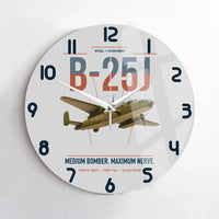 Thumbnail for B-25J Mitchell design on light gray no frame wall clock