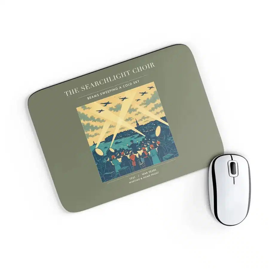 VINTAGE G4504 - The Searchlight Choir - Designed Mouse Pads design on greenarmy rectangle