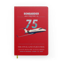 Thumbnail for Bombardier Learjet 75 Liberty design on red notebook