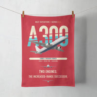 Thumbnail for Airbus A300B4 design on red towel