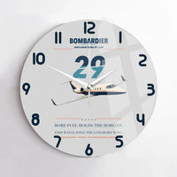 Thumbnail for Bombardier Learjet 29 design on light gray no frame wall clock
