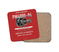 Thumbnail for PW4000-94 design on red 1 piece coaster