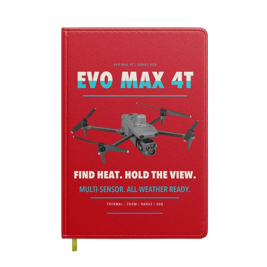 Autel EVO Max 4T design on red notebook
