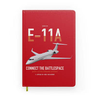 Thumbnail for E-11A BACN design on red notebook