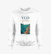 Thumbnail for Vigo Airport (VGO) design on white sweatshirt