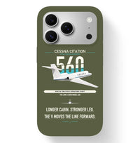 Thumbnail for Cessna Citation 560 - Citation V design on green army magsafe iphone case, for iPhone 17 Pro