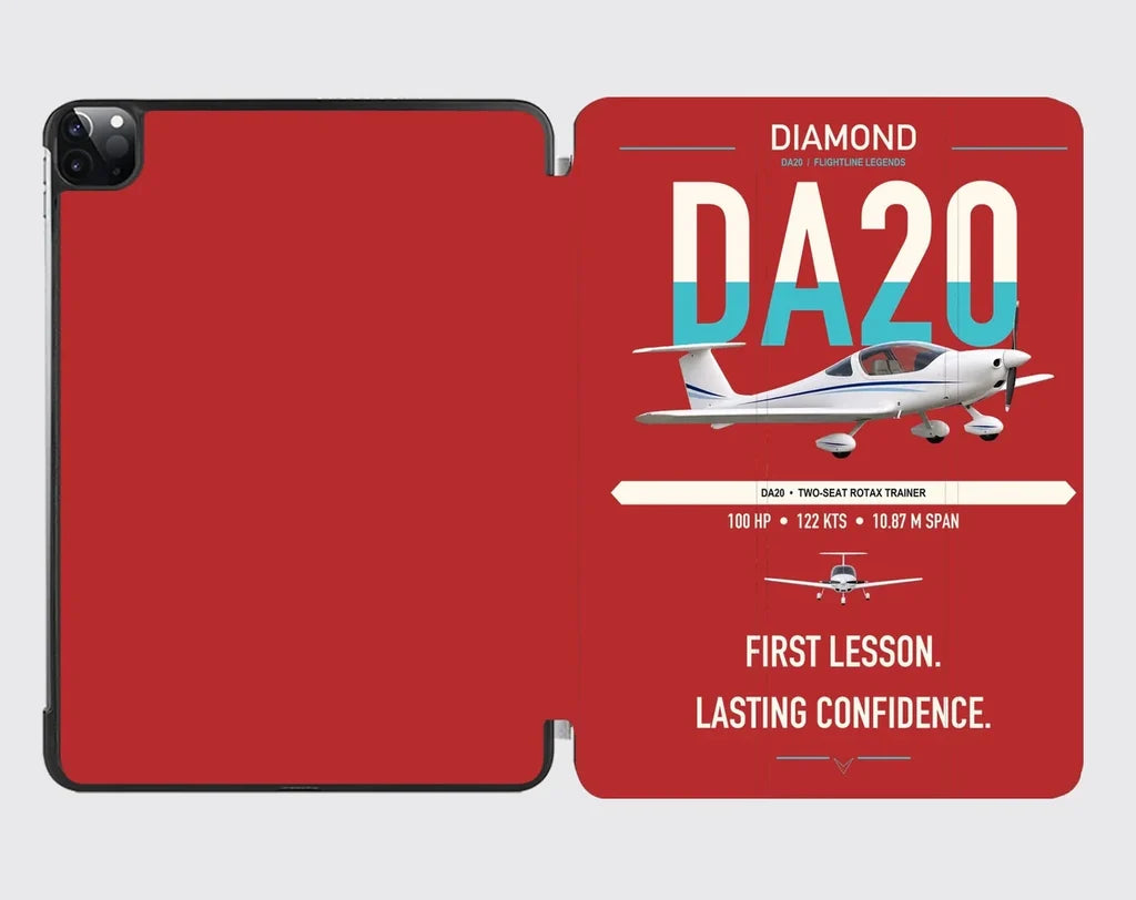 Diamond DA20 design on red ipad tablet case