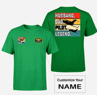 Thumbnail for Customisable Husband & Dad & Pilot T-Shirt - view 7