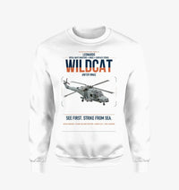 Thumbnail for Leonardo AW159 Wildcat HMA2 design on white sweatshirt