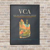 Thumbnail for Can Tho International Airport VCA vertical canvas print - framed - gray background